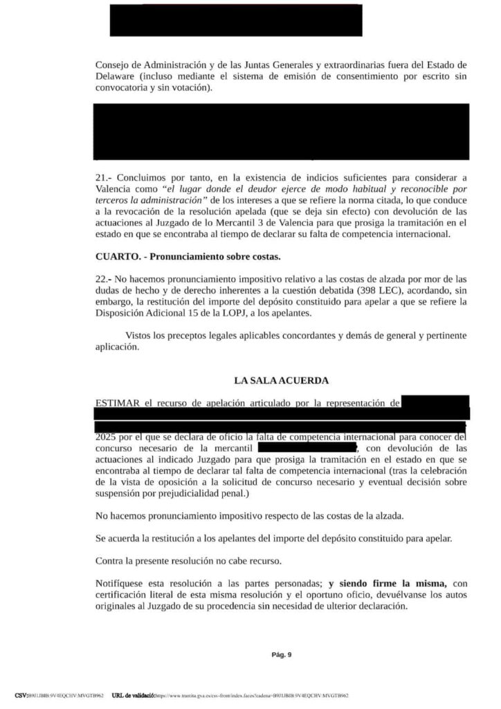 conflicto artículos resolución